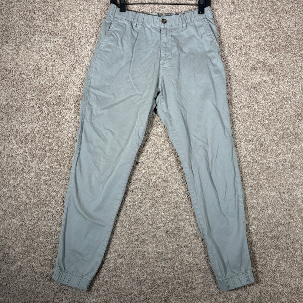 Bearbottom Clothing Mens Stretch Chino Joggers Grey Sage Size Medium 9211
